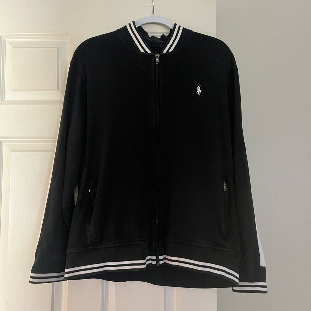 Polo by Ralph Lauren Black and White Varsity Jacket